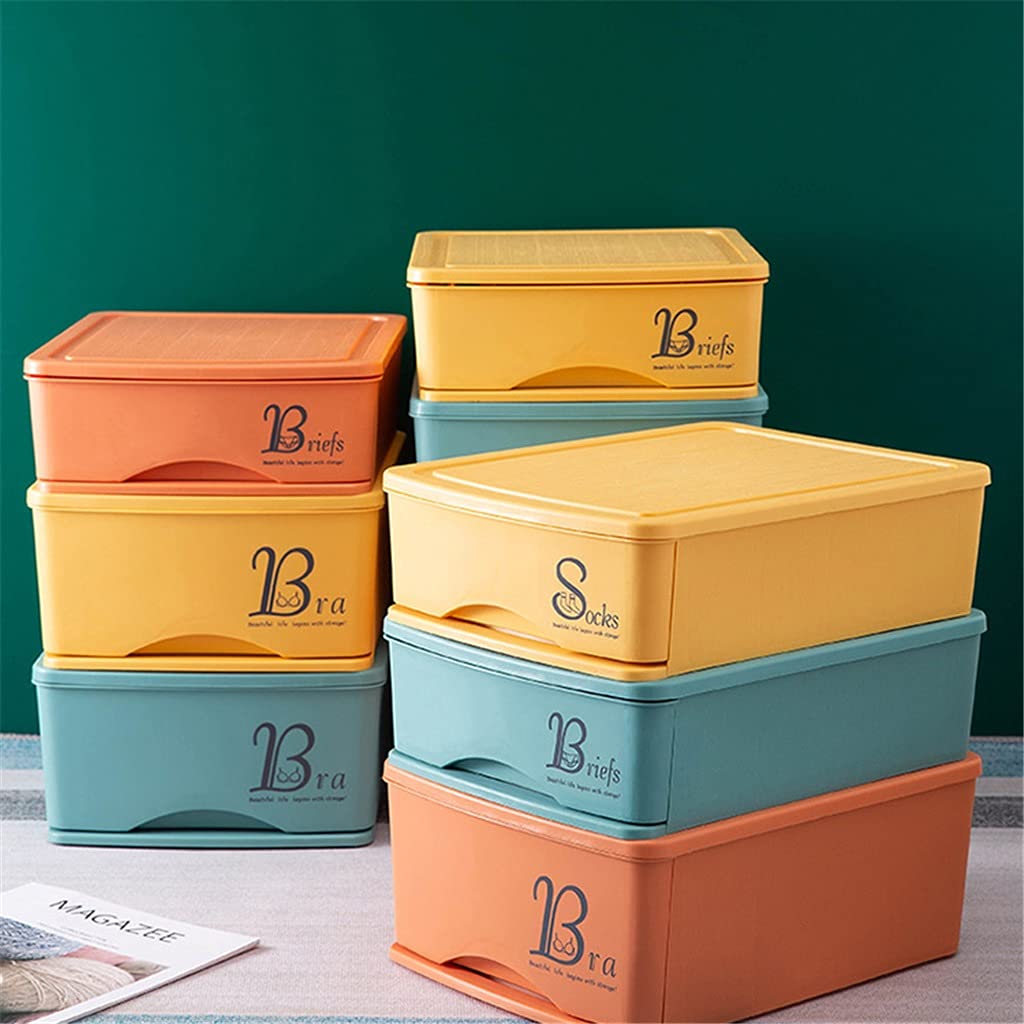3-teiliges Set Unterwäsche-Schubladen-Organizer, Kleider-Organizer, Aufbewahrungsbox, BH-Handschuh, Schrank-Organizer, Halterbox mit Abdeckung (B 32,2 x 25,9 x 32,4 cm)