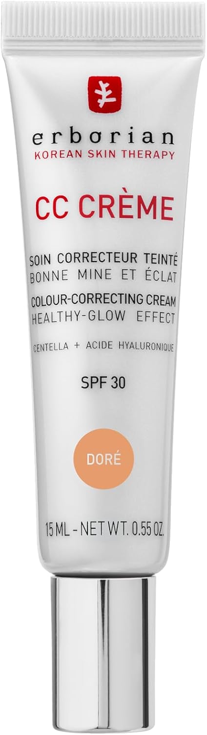 Erborian – CC Cream with Centella Asiatica – Color Correcting Cream with Healthy Glow Effect – Natural and Luminous Finish – Long-Lasting Hydration – Korean Cosmetic Care
