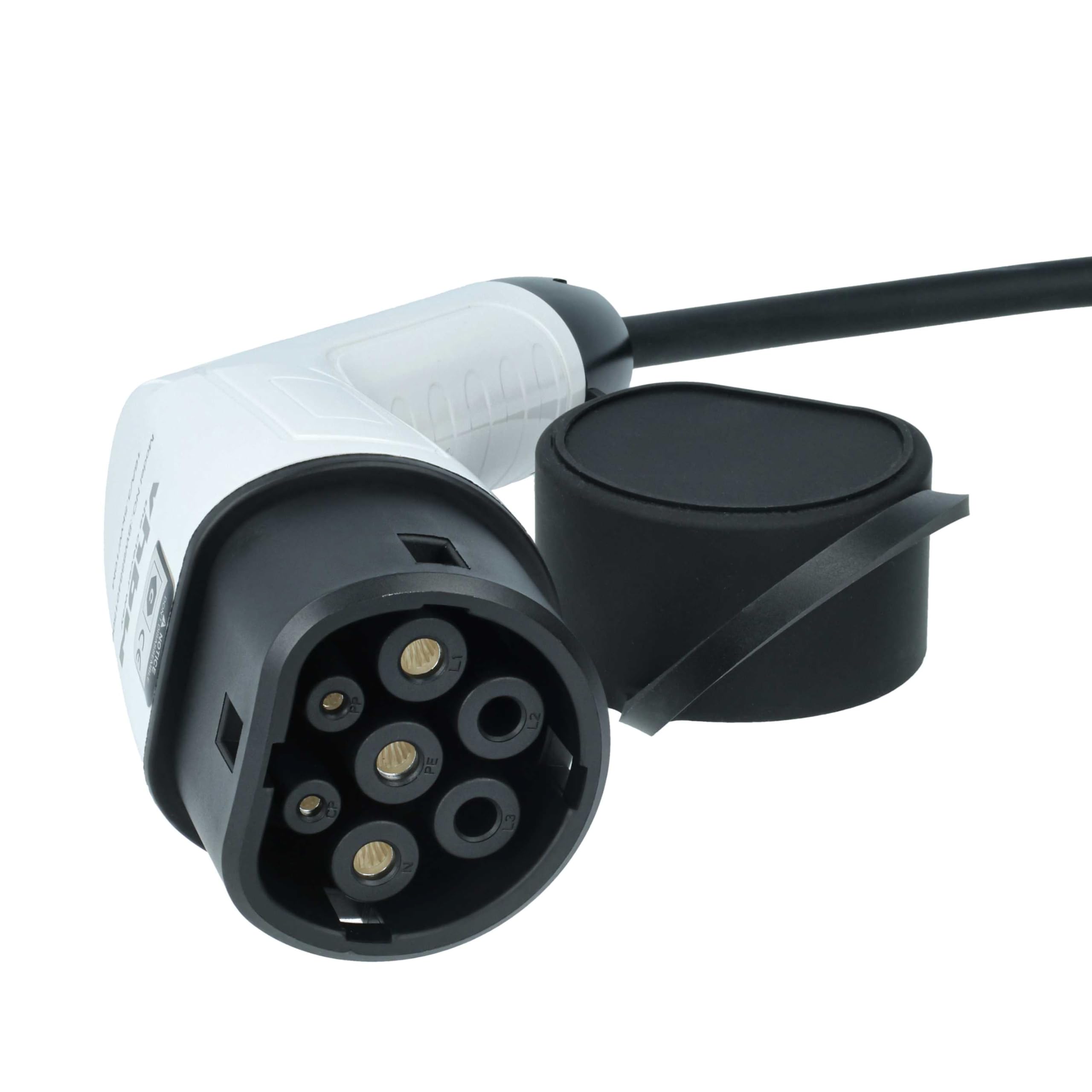 vhbw Kabel do ładowania typu 2 do typu F Kompatybilny z Fiat 600, E-Doblo Samochód elektryczny - Kabel połączeniowy, 1 faza, 16 A, 3,5 kW, 10 m