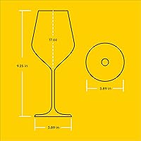 Vista 2 de JoyJolt Layla - Copas de vino tinto italianas, juego de 4, 17 onzas transparentes, fabricadas en Europa