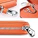 Buffway Car keychain,Genuine Leather Car Key Chain Coin Holder Metal Hook and Keyring Wallet Zipper Bag for Vehicle Keyless Entry - Brown