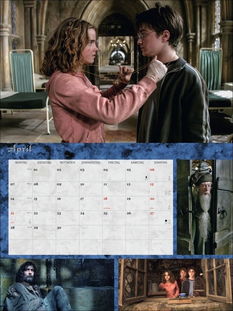 Harry Potter Broschur XL Kalender 2025: Wandkalender mit fesselnden Filmszenen aus den Harry Potter-Filmen. Broschürenkalender 2025 mit Poster zum Heraustrennen.