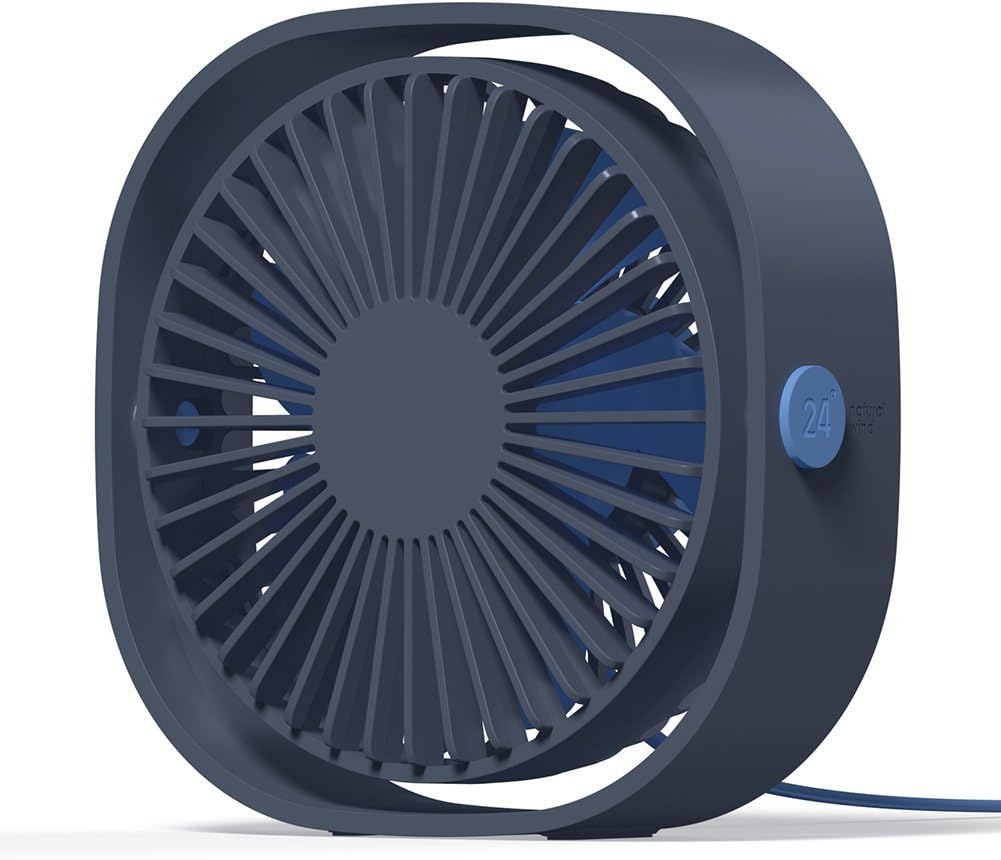 AmuseNd USB Personal Fan, USB Power Fan Ultra-Quiet Design Third Gear Speed Mini Fan for Office Desktop