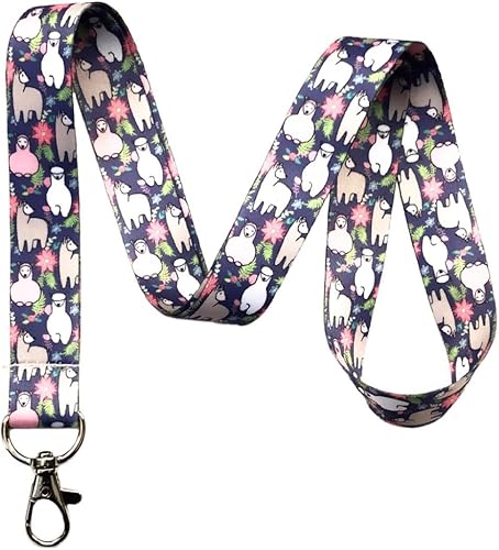 Llavero con cordón de alpaca para tarjetas de identificación, Varios colores