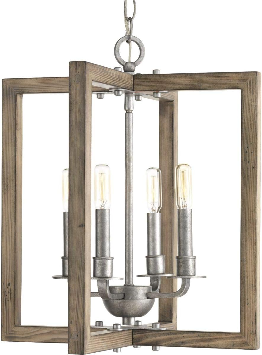 Progress Lighting Turnbury Collection 4-Light Coastal Chandelier Light Galvanized