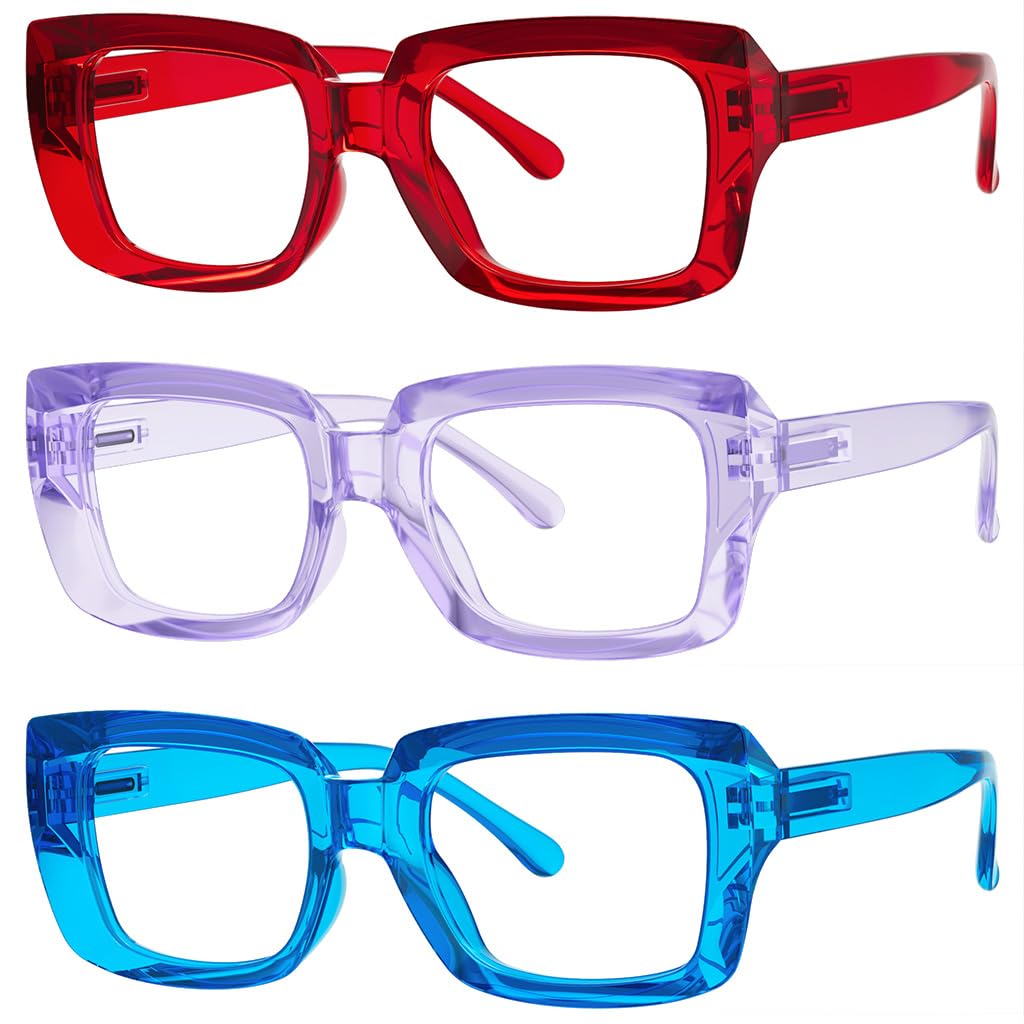Eyekepper Reading Glasses for Women, 4.00 Readers, 3 Pack Stylish Cheaters