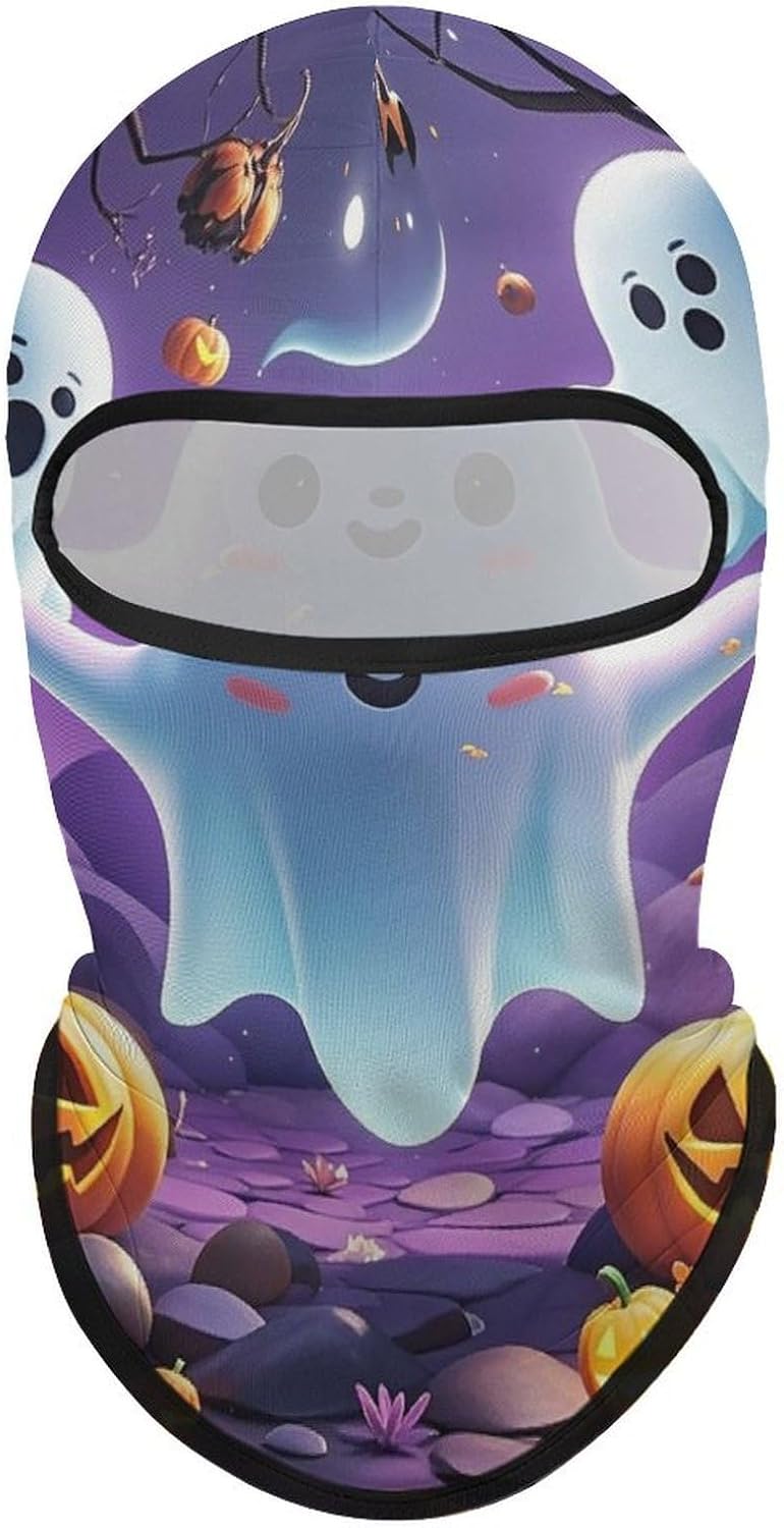 Balaclava Face Mask for Men Women Sun Protection Full Face Cover | Breathable Ghost Pumpkin Full Face Mask Windproof Ski Mask Motorcycle Helmet Lining for Outdoor Sport Cycling