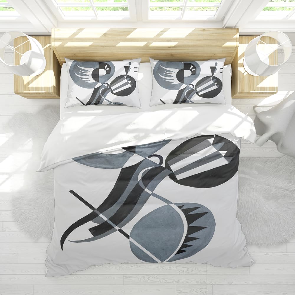 Housse de couette abstrait style minimaliste aux finitions haut de gamme de 220x240