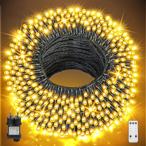 Toyete Weihnachts-LED-Lichterkette, wasserdichte Lichterkette für den...