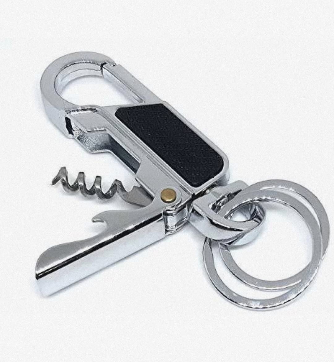 jdp novelty (Get any Random Color Stylish Metal Keychain with Corkscrew Wine Bottle Opener.-picture-21