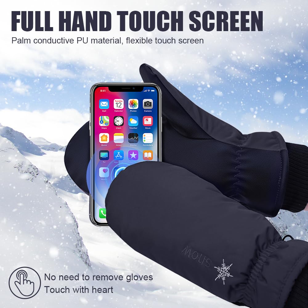Guanti Invernali Termici Uomo/Donna - Impermeabili, Touch Screen, Per Moto, Bici, Sci E Attività Outdoor - Foto 9