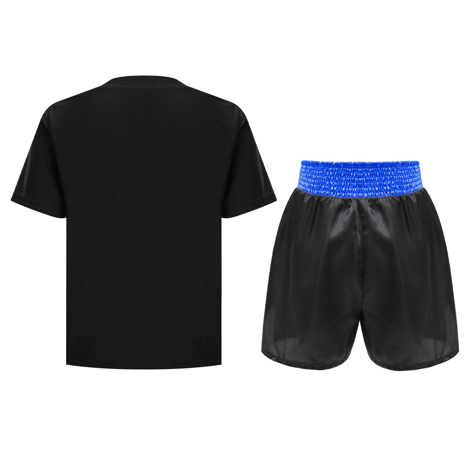 dPois Enfant Garçon T-Shirt et Short de Boxe Combat MMA Muay Thai Kick Boxing Sport Gym Vêtement de Boxe