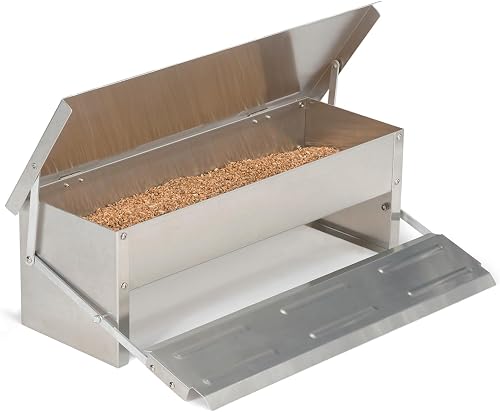 IDMarket - Mangeoire XL pour Poules Distributeur Automatique à pédale en Acier 5 KG - 6