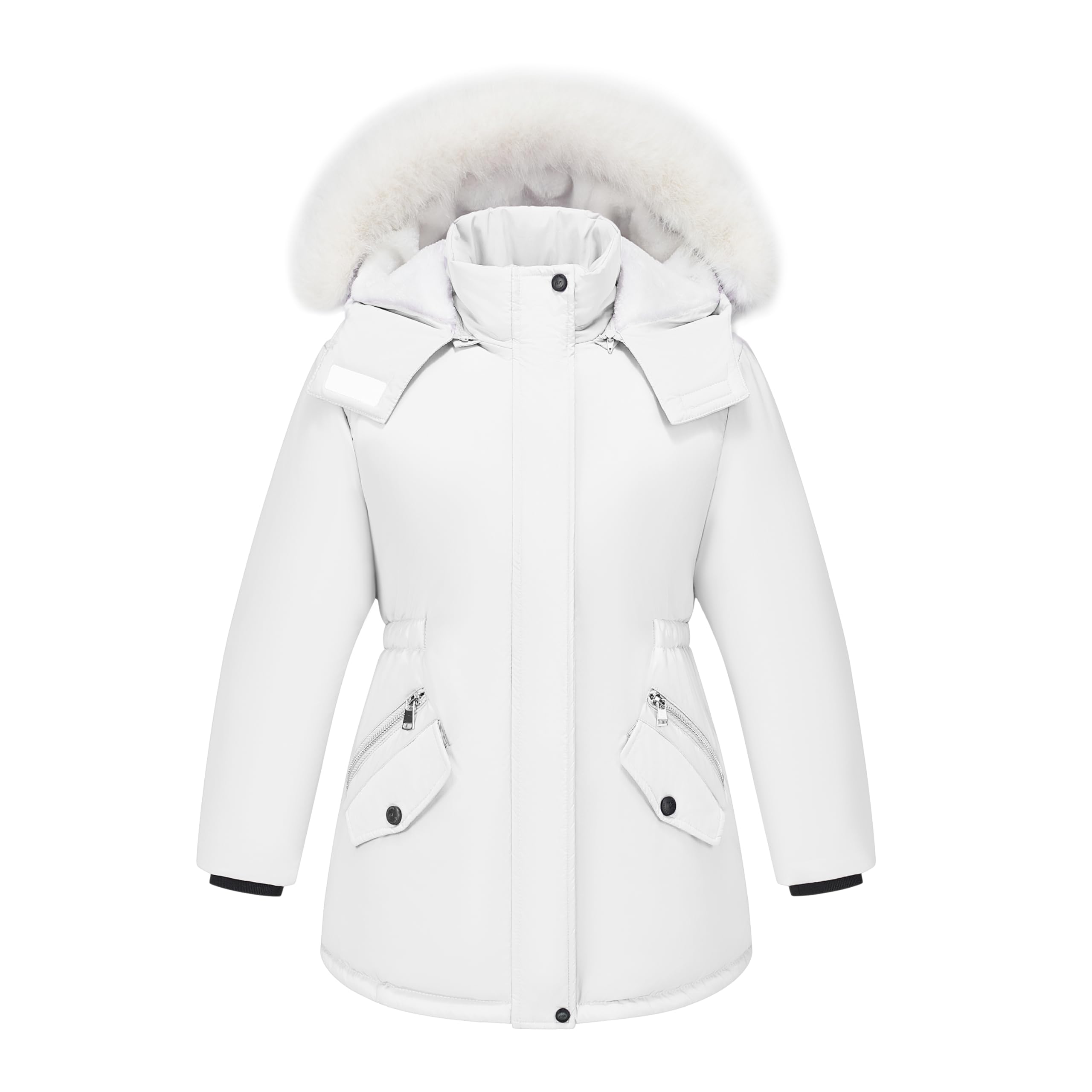 WULFUL Girl’s Winter Parka Coat Long Waterproof Warm Fleece Puffer Jacket