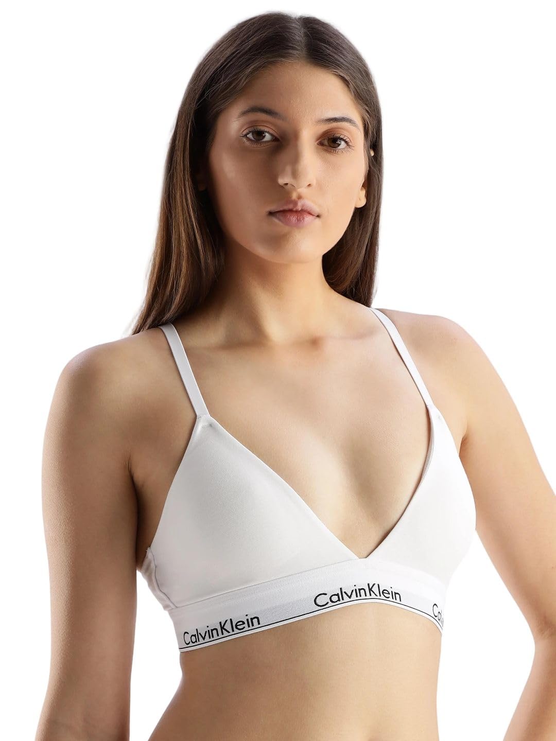Calvin Klein Womens Modern Cotton Lightly Lined Triangle Wireless Bralette