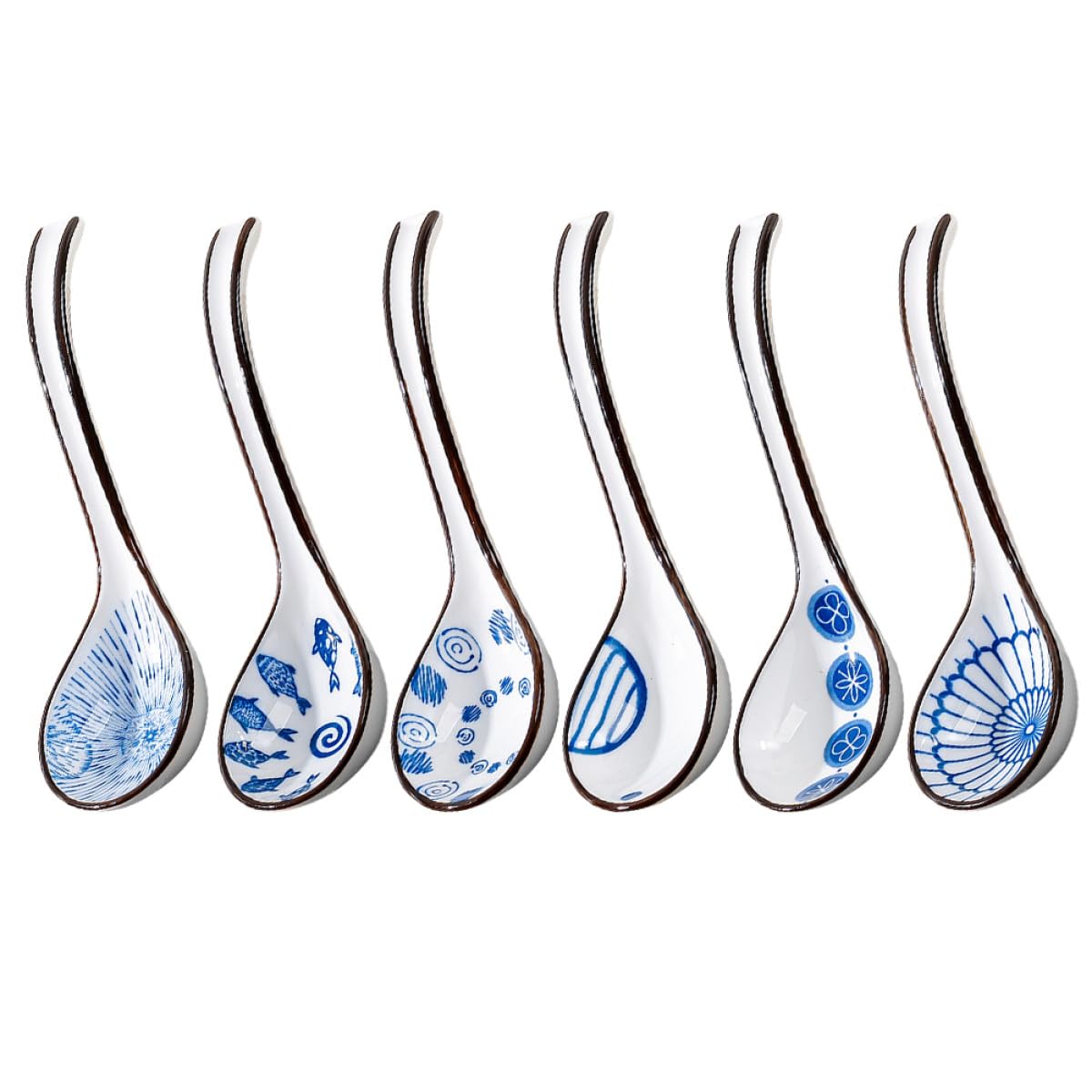 Cuillères à soupe céramique VICASKY lot de 6 pour porridge