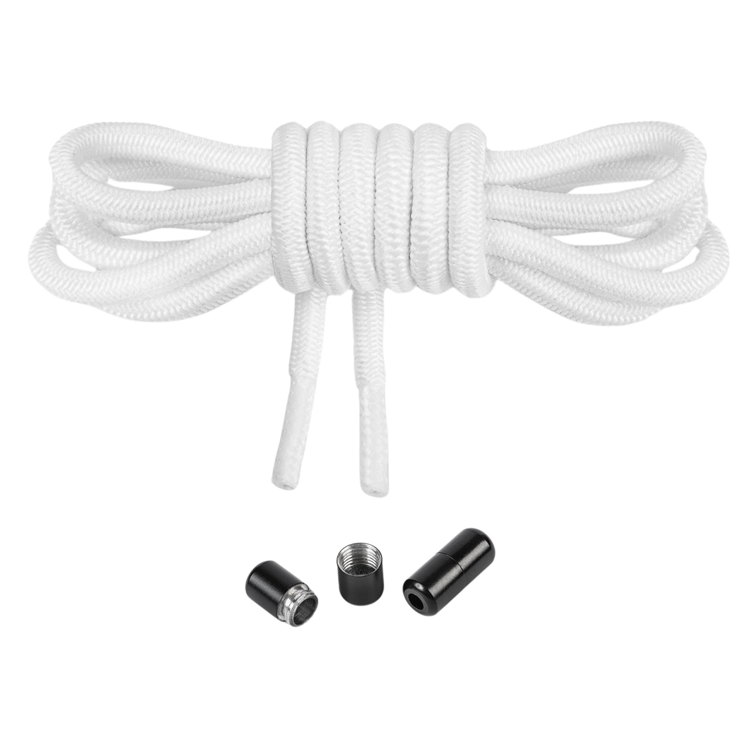 Mount Swiss - Elastische Schnürsenkel mit Metallkapseln Schnürsenkel ohne binden Schnellschnürsystem - 120cm individuell kürzbar - mit Kapseln für Sneaker, Laufschuhe, Sportschuhe