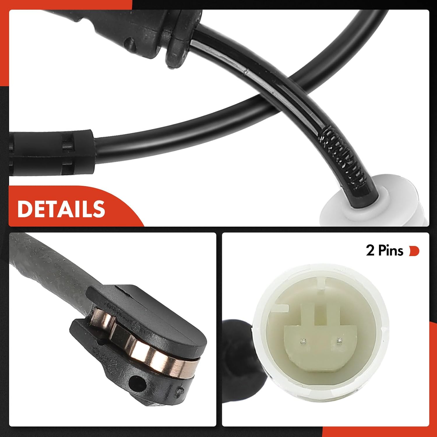 A-Premium Front Driver or Passenger Brake Pad Wear Sensor Compatible with BMW X1 E84 2013 2014 2015