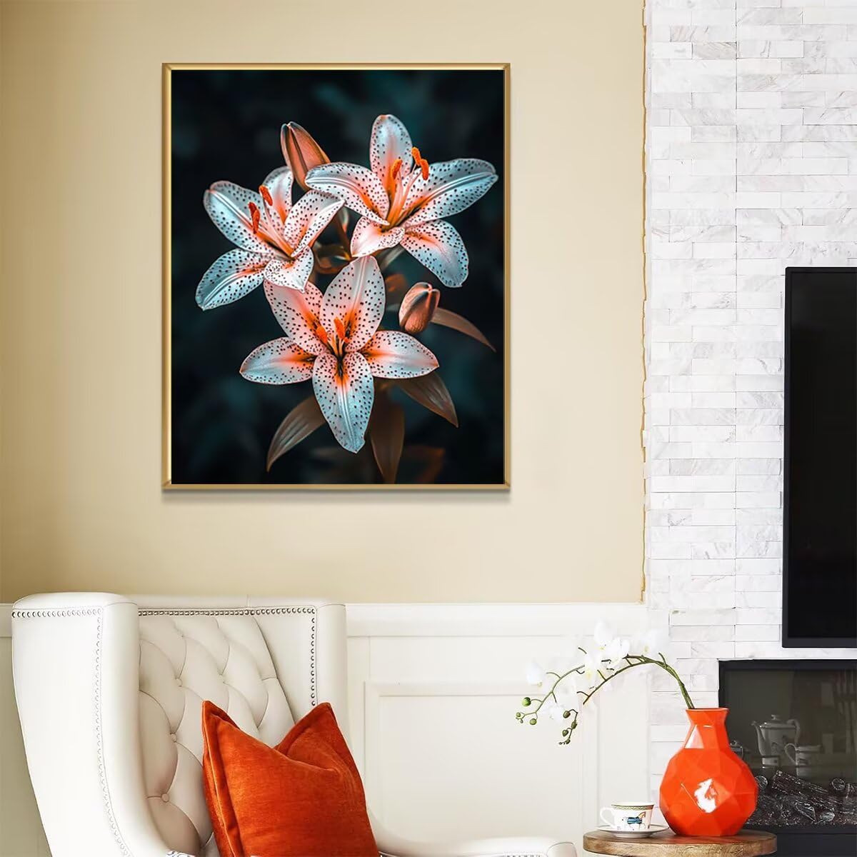 Dipingere con i Numeri Fiore, Paint by Numbers Adulti Pianta, Fai da te Creativi Adulti Quadri da Dipingere Numerati Kit per Decorazione Della Parete di Casa, Regalo 100x135 cm Senza Cornice 3J-0
