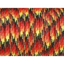 1pcs 100ft 550 Paracord Parachute Cord Lanyard Mil Spec Type III 7 Strand Core Hot Red CamoHot Red Camo