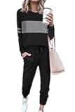 Womens 2 Piece Sets 2025 Long Sleeve Tops High Waisted Sweatpants Lounge Set Fall Fashion Travel Outfits