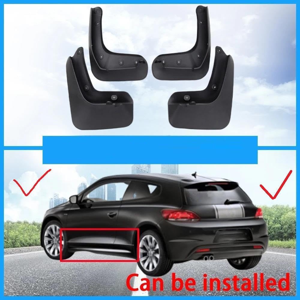 Car Splash Proof Car Fender for Scirocco 2009~2018 Front & Rear 4Pcs/Set Mud Guard Splash Flap Mudguards Auto Accessories