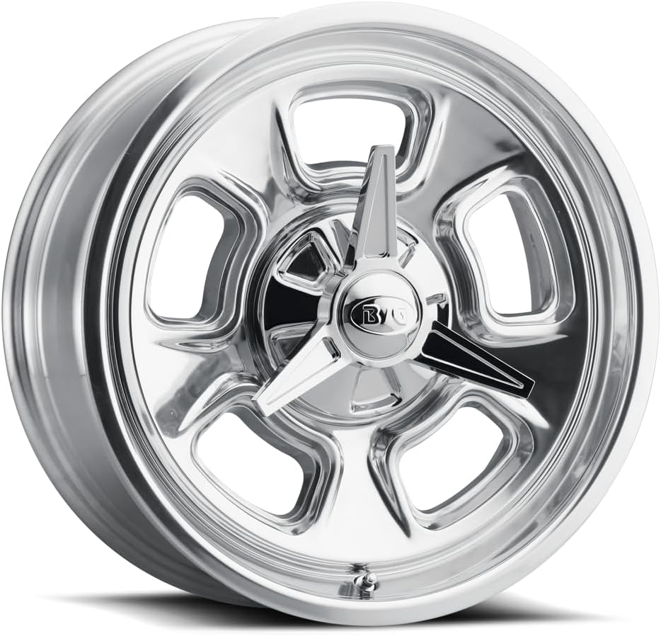 High Boy Wheel 15x7 inch Custom Aluminum Rim 15 inch Polished 4 Lug 5 Spoke for Car/Truck BOY 570-4114-00 P