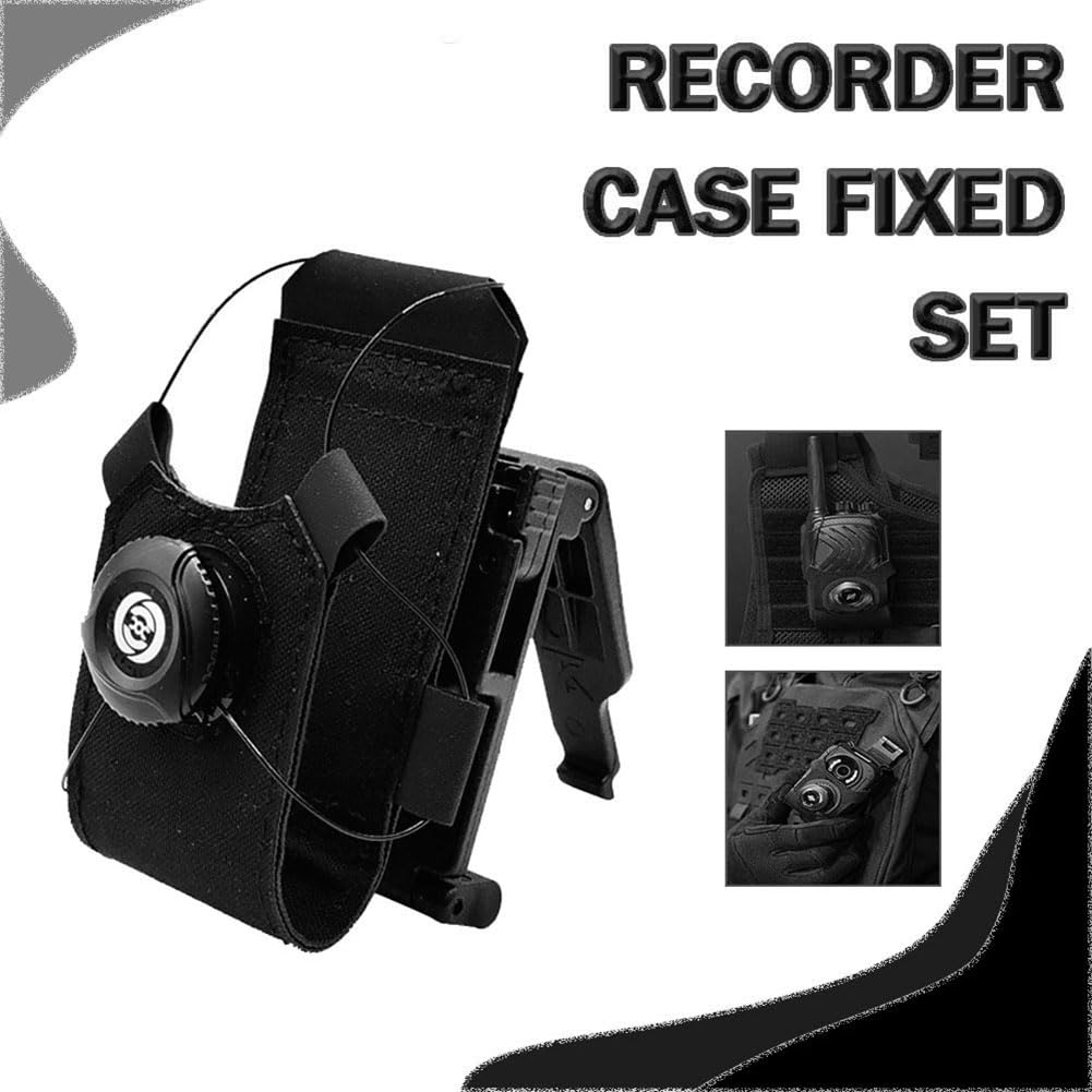 Estuche Fijo para Grabadora con Clip Universal para el Panel Posterior para Cinturón, con Reversa Rápida y Antivibración, B