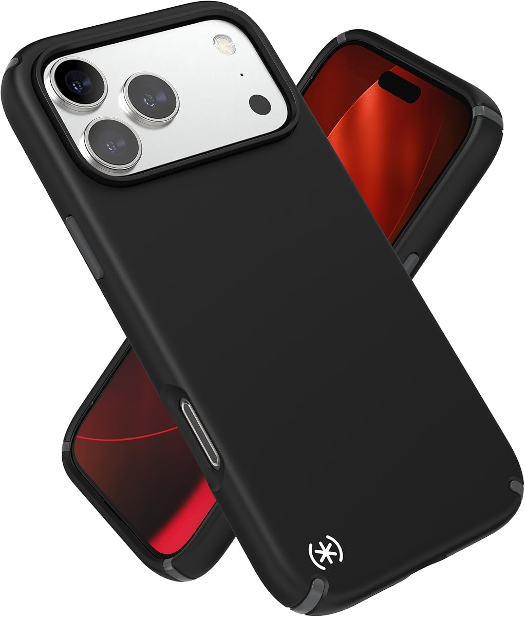Speck PRESIDIO2 PRO for iPhone 17 Pro Case, MagSafe-Compatible, Slim Protective Case, Black/Slate Grey/White