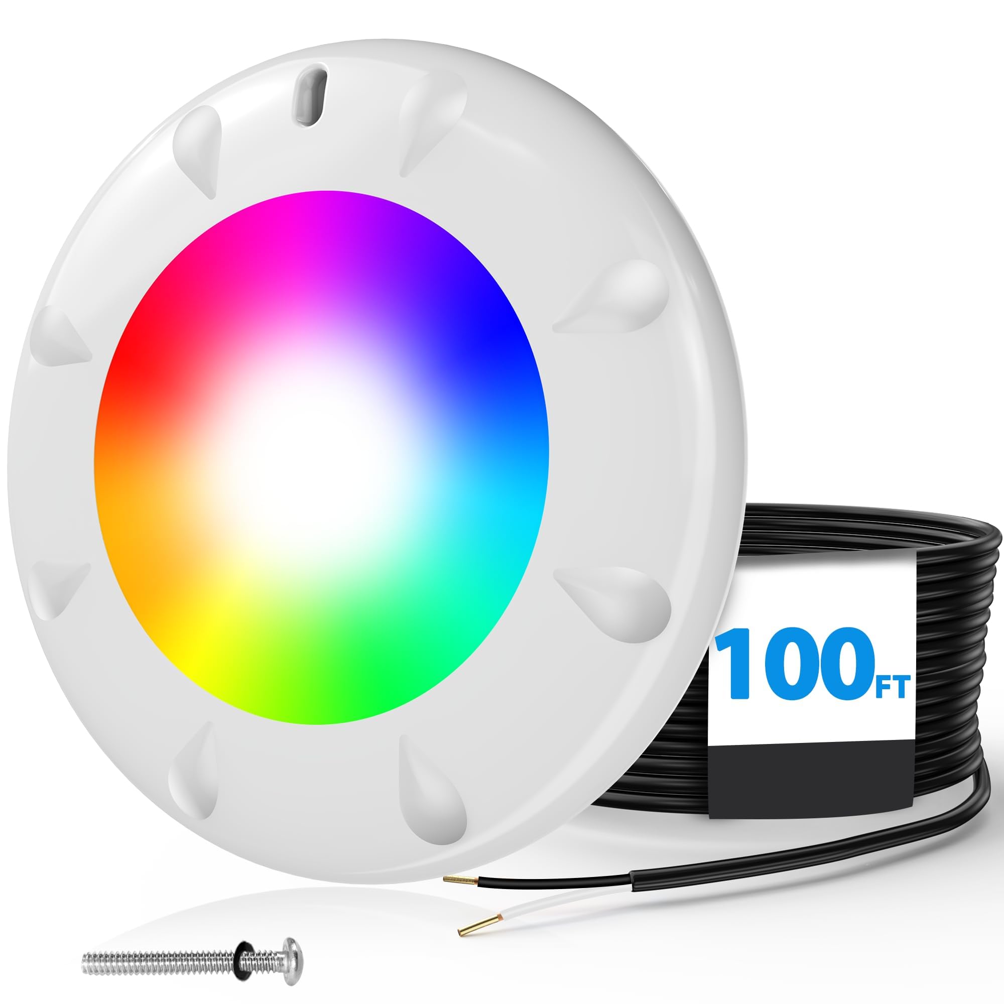 Photo 1 of LyLmLe 12V RGBW LED Pool Light, 100FT Cable