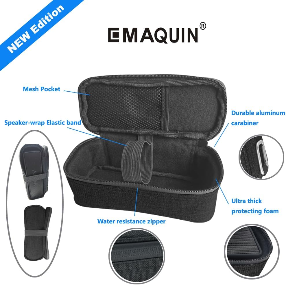 Travel and Storage Carrying Case Bag for Sonos Roam/Anker Soundcore 3 Bluetooth Speaker(Also fit for Anker Soundcore/Anker Soundcore 2 Speaker, Black)