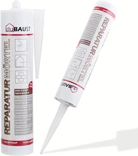dubaust REP24 - Mortier de réparation - Pour joints - Pour intérieur et extérieur - Cartouche de 310 ml - Gris ciment