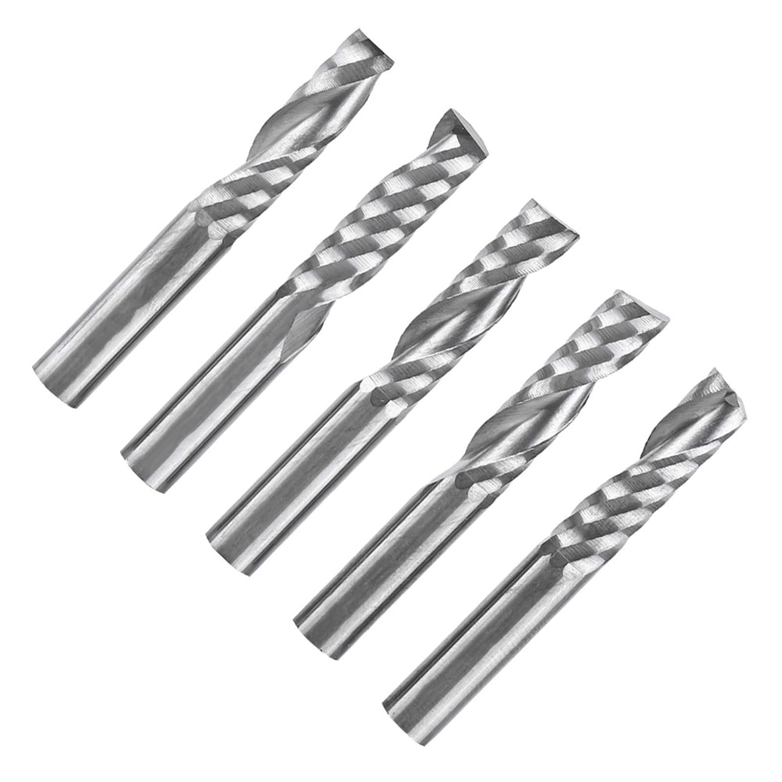 5 szt. 6 mm frezy walcowe z węglika wolframu pojedynczy flet spiralne frezy frezujące frezy CNC
