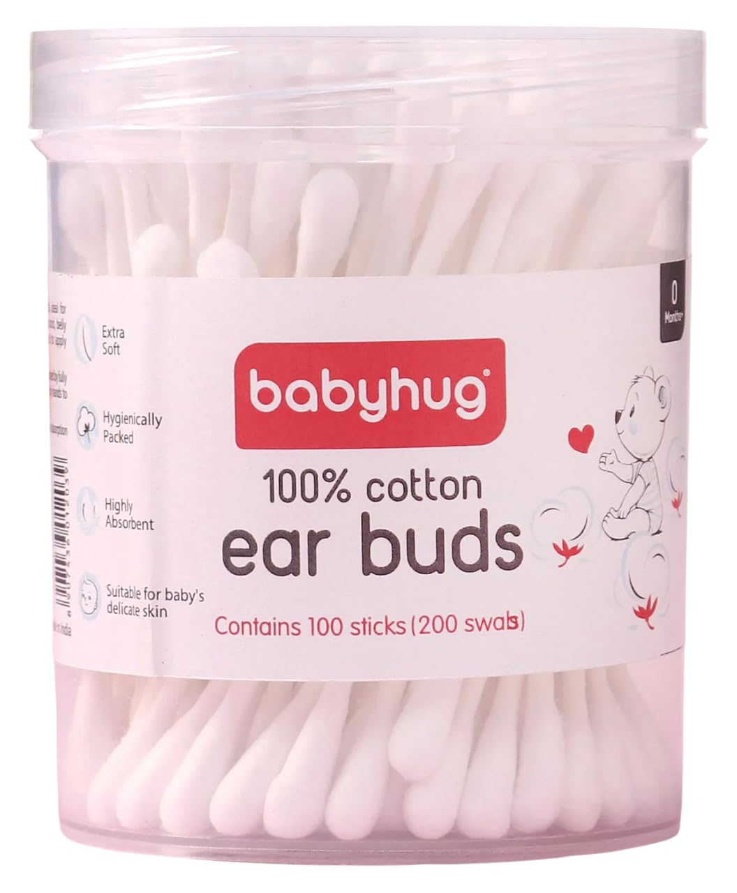 Babyhug Paper Stick Cotton Buds - 100 Pieces-image-34