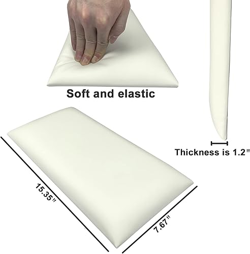 Miniatura 2 de YLL YLL Paquete de 10 paneles de pared tapizados en color negro, cabecero 3D anticolisión para montar en la pared, paneles de pared insonorizados