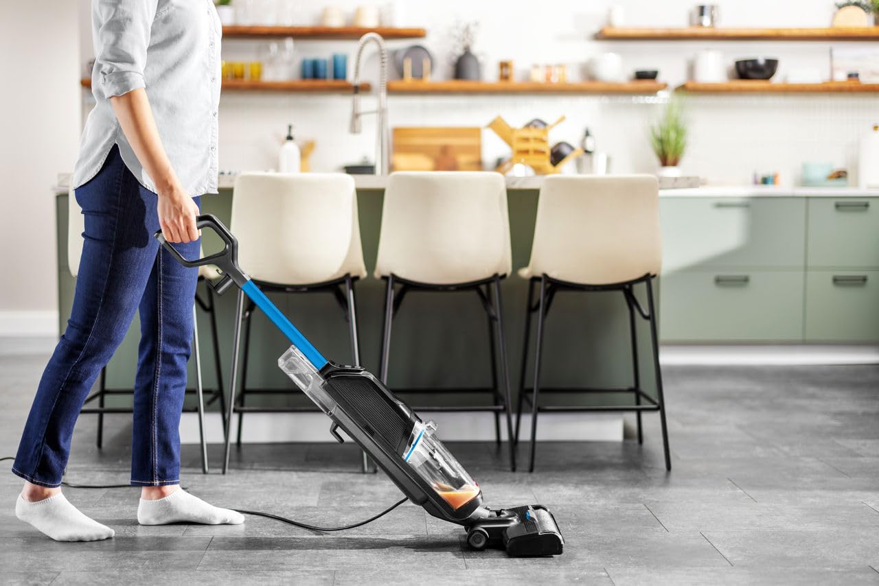 BISSELL CrossWave HF2 Nass Trockensauger mit Kabel, Saugen & Wischen, Leichtgewichtiger Nasssauger, 3845N