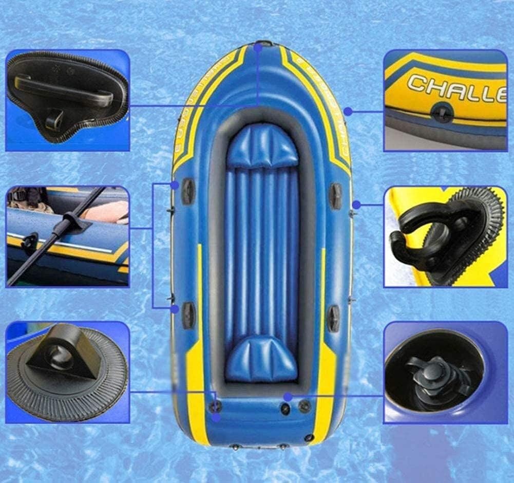 Canoa, Bote Inflable for Exteriores, Barco a la Deriva, Barco de Pesca, Kayak de Aventura de Goma for Adultos, Kayak Inflable de PVC for 2 Personas