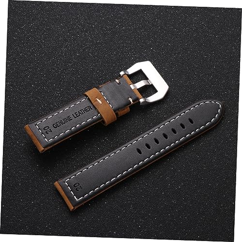 FRCOLOR Retro Cowhide Watch Strap for Large Dial Sports Watch Universal Fit for Outdoor Activities Durable and Stylish Design4