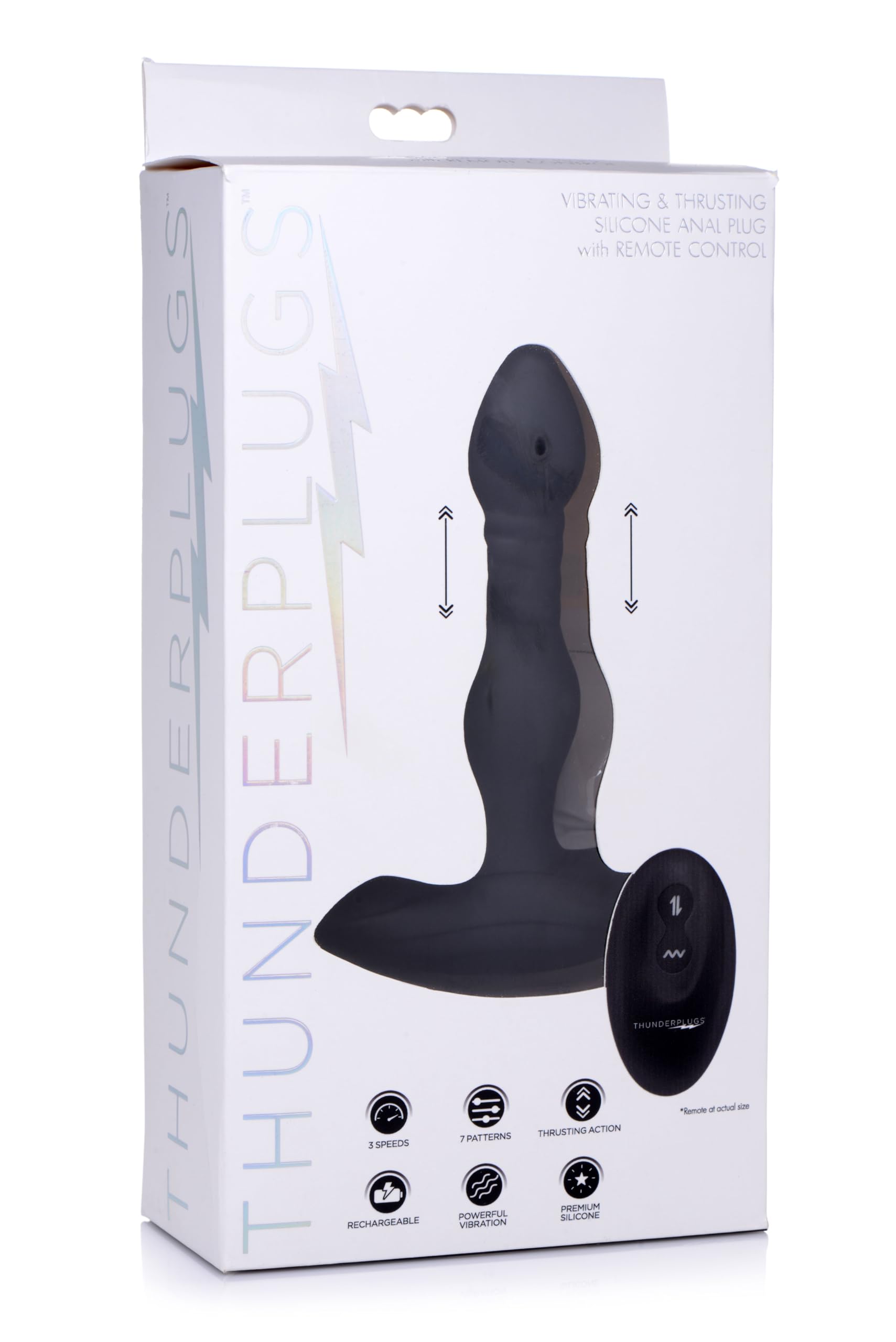 Spina anale in silicone con telecomando vibrante e spinta