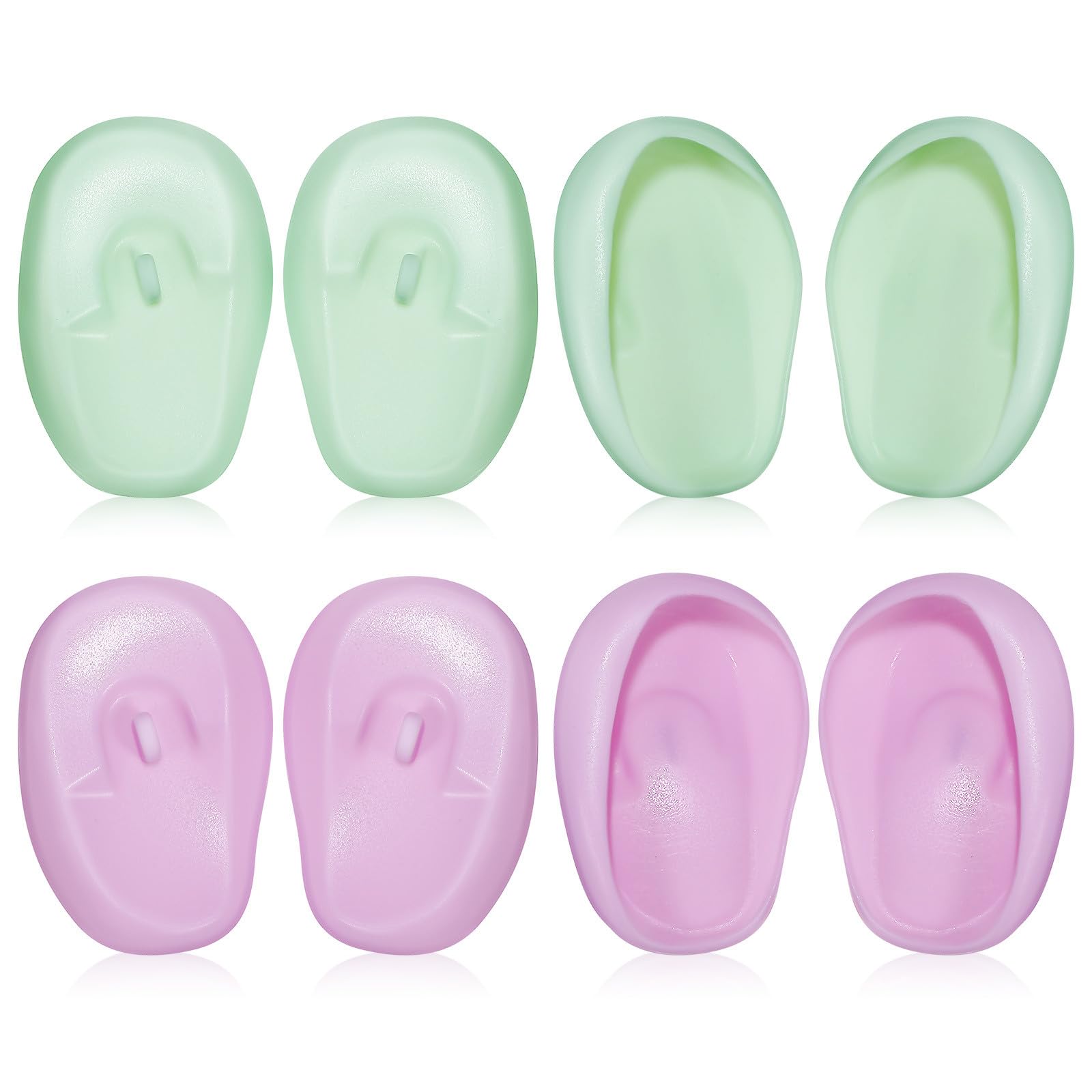 WRITWAA 4 Pairs Silicone Hair Dye Ear Protectors