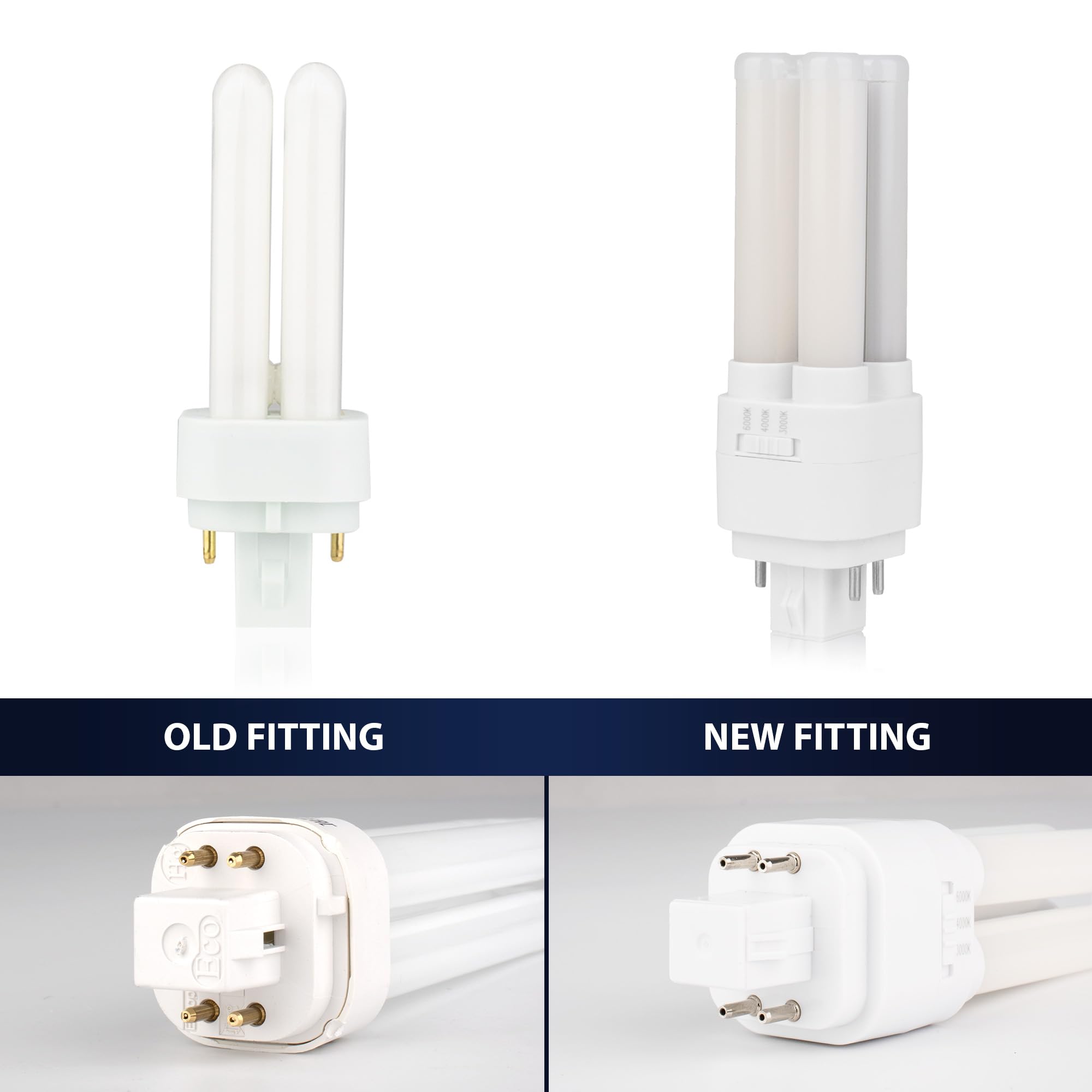 Bright Source LED PL-C Retrofit Compact Bulb, CFL Replacement, G24 4-Pin Socket Base, 8W, 960lm, IP44 - Image 4