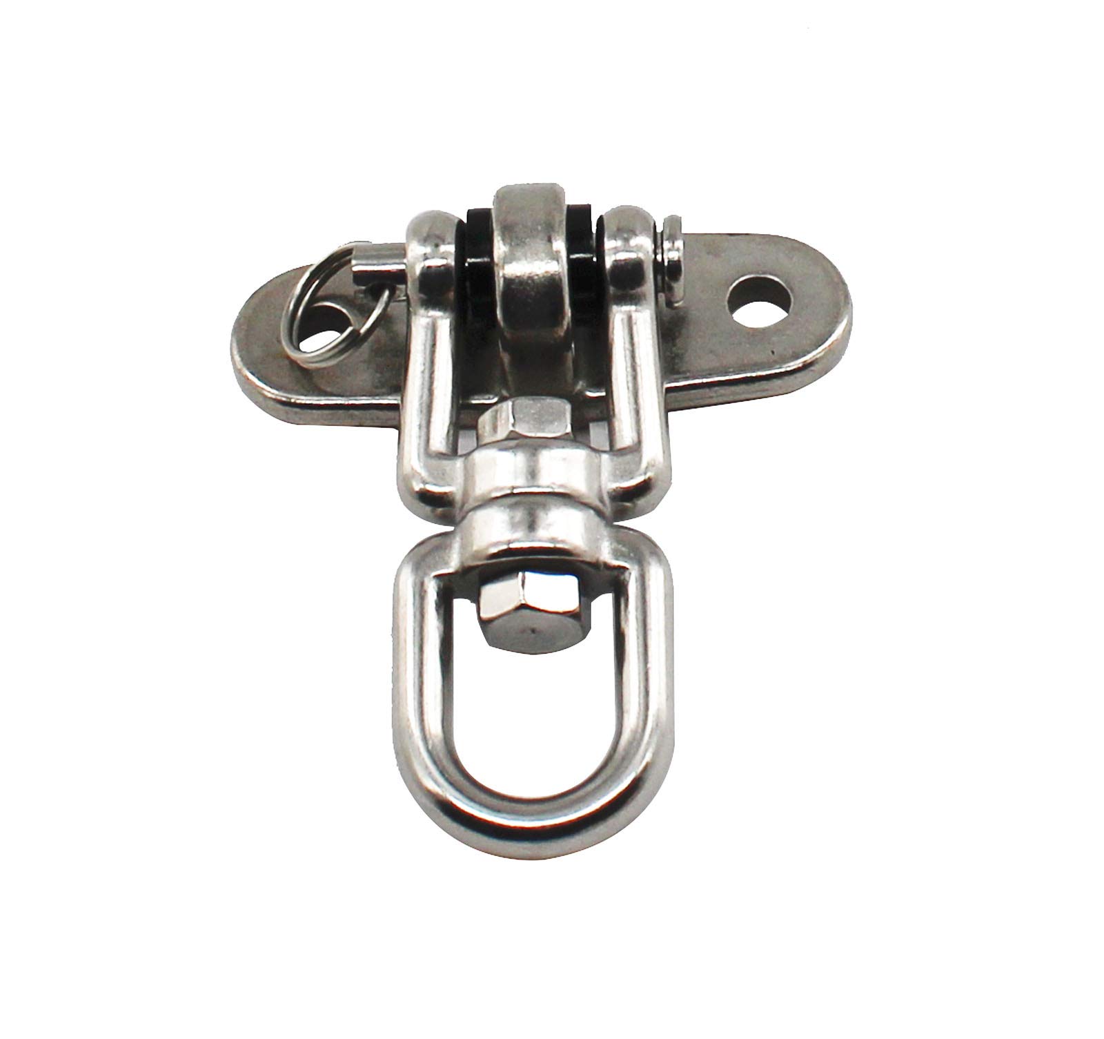 Colgador de columpio de acero inoxidable 304 para hormigón de madera, giratorio de 360°, con hebilla de balanceo resistente, gancho fijo para yoga, paquete de 2