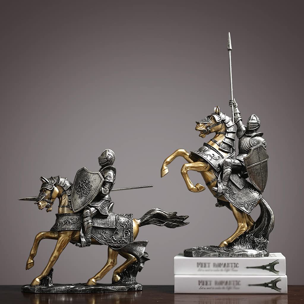 Statuetka Dekoracje Stołu Zwycięstwo Rycerz Postać Statua Pulpit Dekoracja Ozdoby Sypialnia Salon Biuro Rzeźba Dekoracja Ozdoba Do Jadalni Salonu Biura (Colo