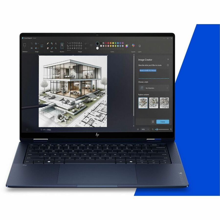 Image of HP EliteBook X Flip G2i 14 inch Touchscreen Convertible Copilot+ PC 2 in 1 Notebook - 2.8K - 120 Hz - Intel Core Ultra 7 Series 3 366H - vPro Technology - 32 GB - 512 GB SSD - English Keyboard - Atmospher