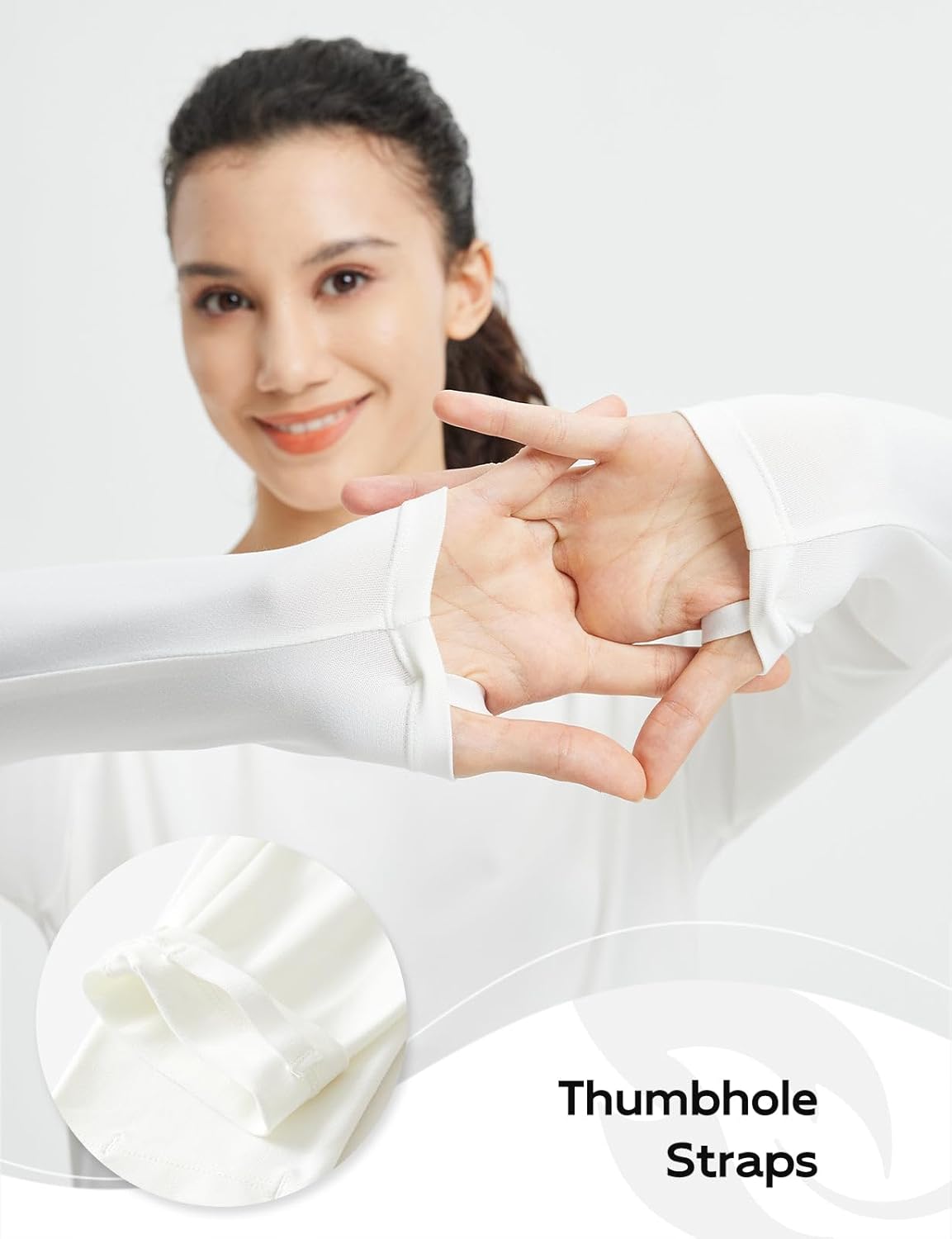 baleaf Women's Long Sleeve Workout Shirts Lightweight Quick Dry Running Athletic Yoga Tops with Curved Hem Thumb Loop - Image 5