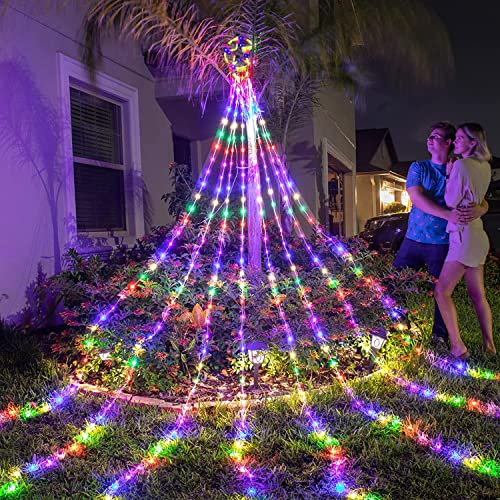 CISSIYOG Guirlande Lumineuse pour Sapin de Noël avec Etoile, 357 LED/8Modes/Éclairage IP65 Guirlandes Lumineuse Noel Etanche/Coloré pour Noël Intérieur/Extérieur, Mariage/Jardin Cover