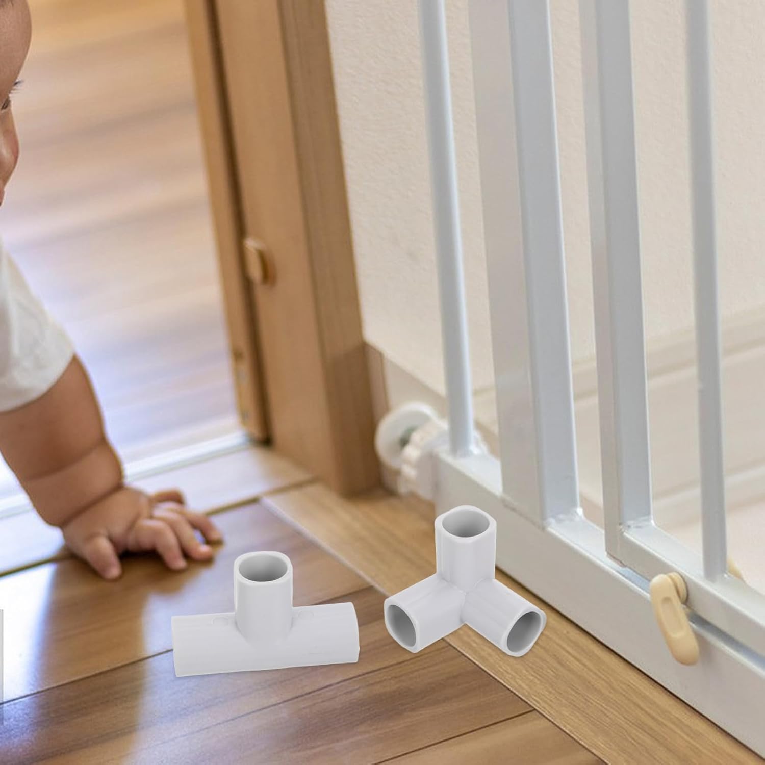 Baby Playpen T-Shaped Connector 3-Way Joint Accessories for Secure Play Yard Assembly Indoor Outdoor Expansion