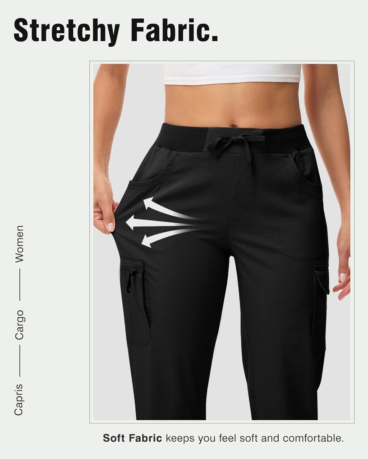 TBMPOY Women's Cargo Hiking Capris Pants - Image 5