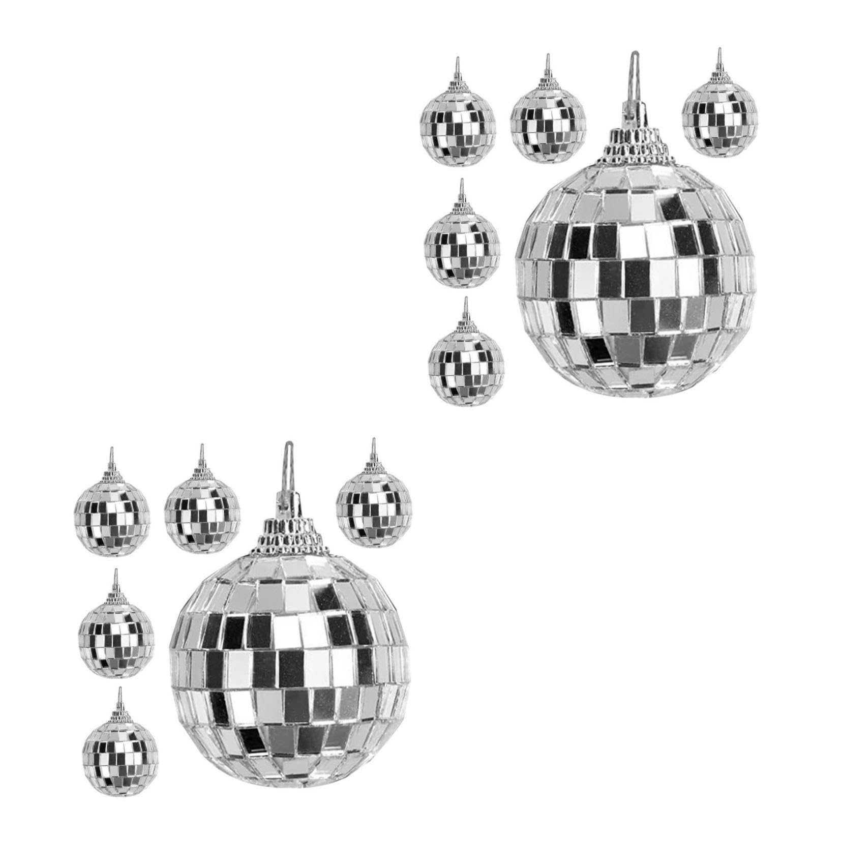 Décoration sapin de Noël miroir réutilisable lot de 2 Cabilock 6 pièces