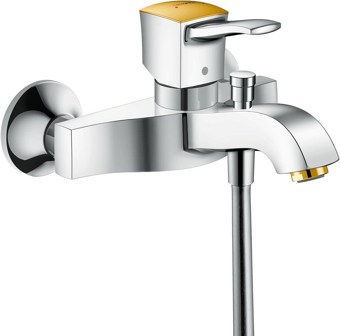 hansgrohe Metropol Classic manual Bath Mixer, Lever Handle, chrome/gold-optic hansgrohe Metropol Classic manual Bath Mixer, Lever Handle, chrome/gold-optic